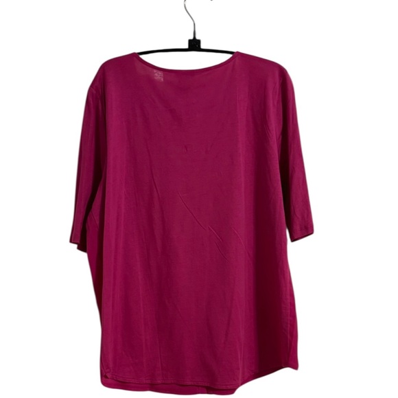 Ann Taylor Pink Short Sleeve Blouse (NWT) (Size: Large) - Picture 2 of 3